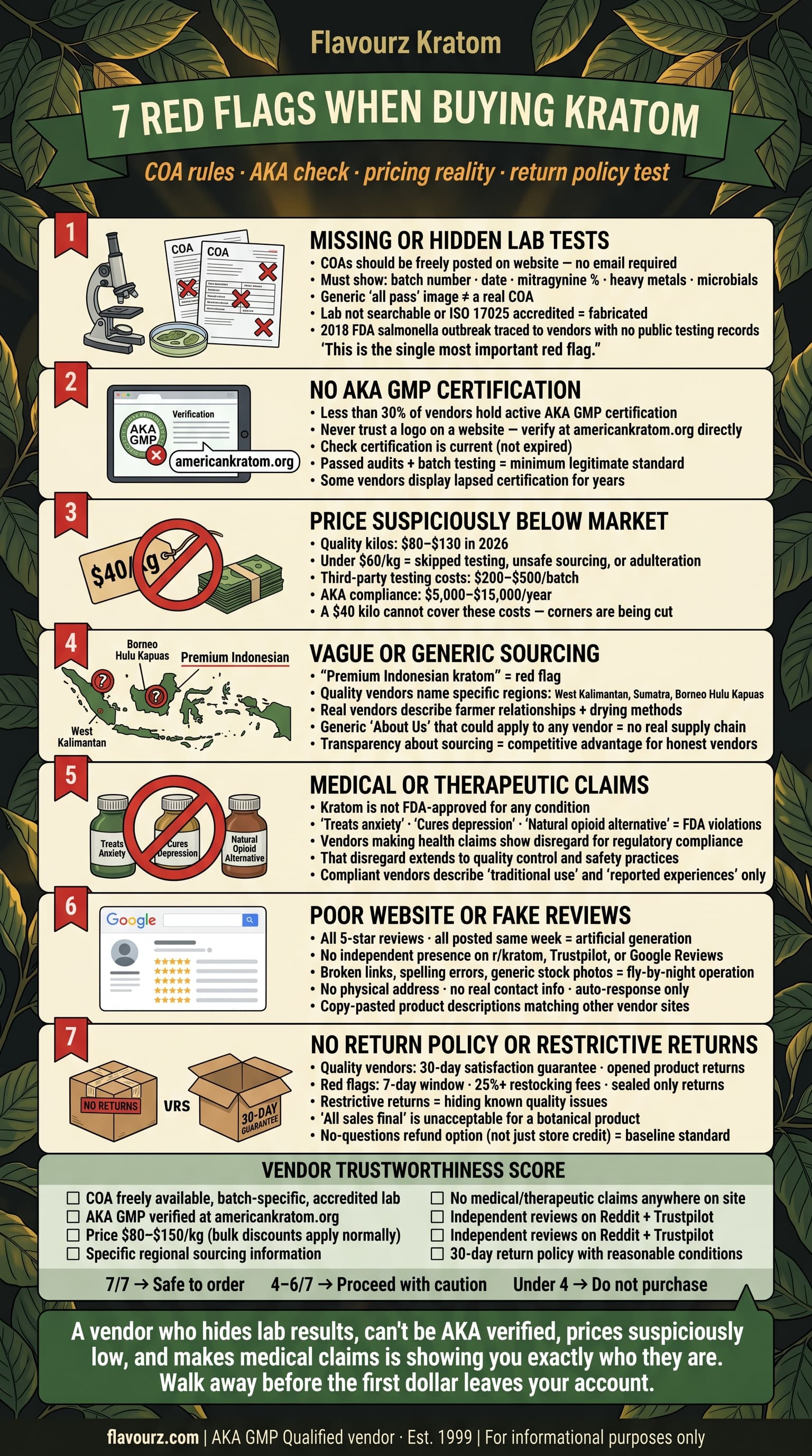 7 Red Flags to Watch for When Buying Kratom